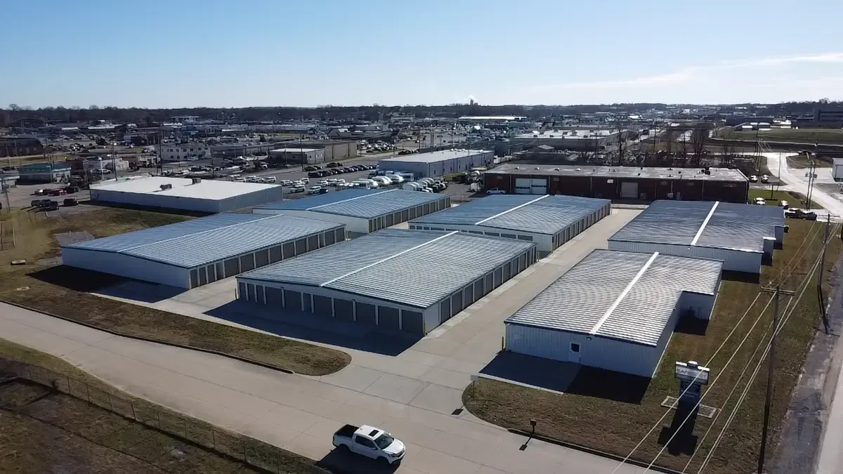 bird eye view of storage facility
