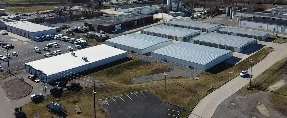 bird eye view of storage facility