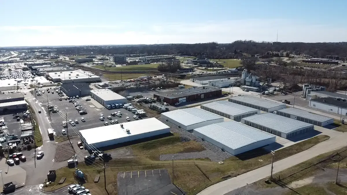 bird eye view of storage facility