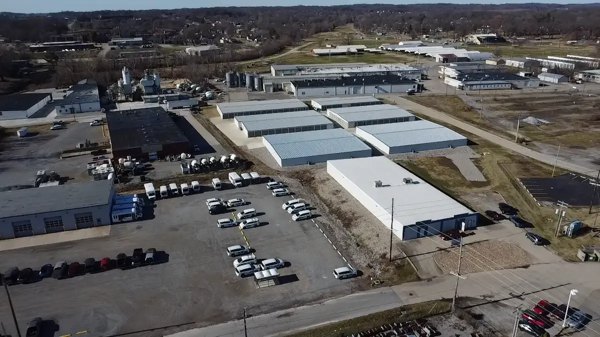 bird eye view of storage facility