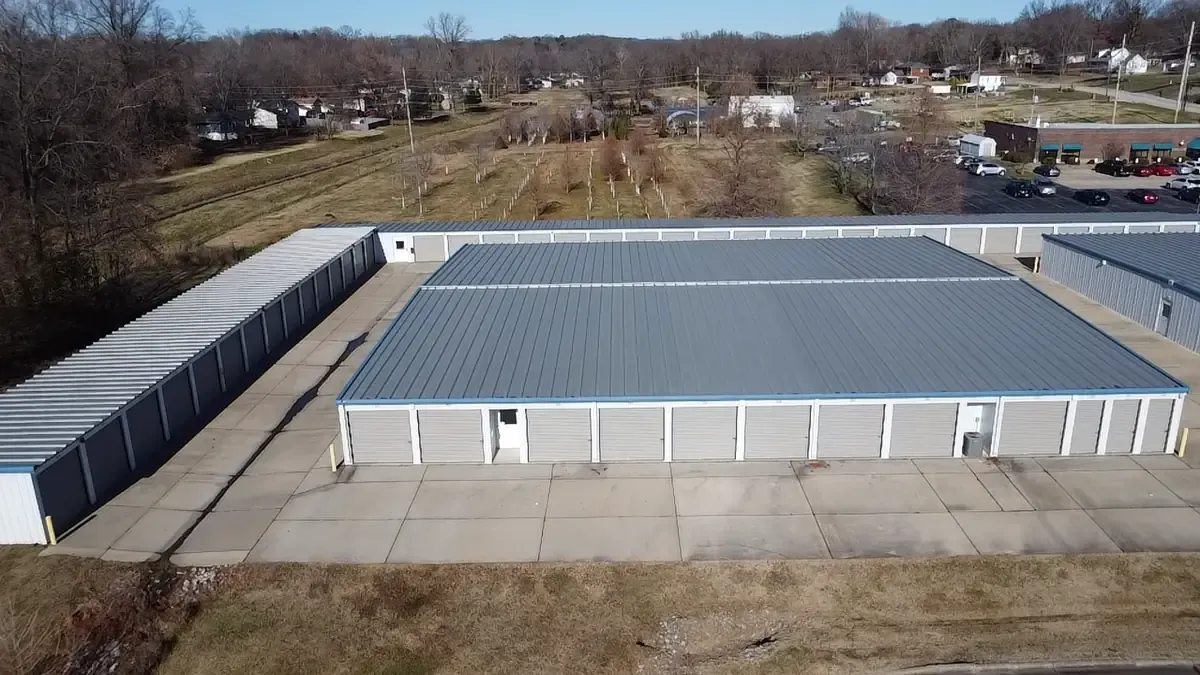 bird eye view of storage facility