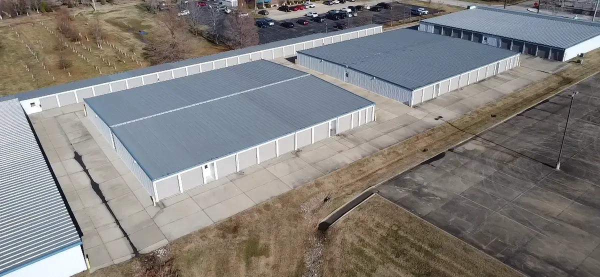bird eye view of storage facility