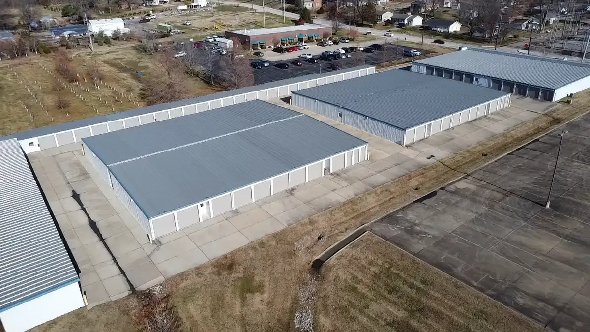 bird eye view of storage facility