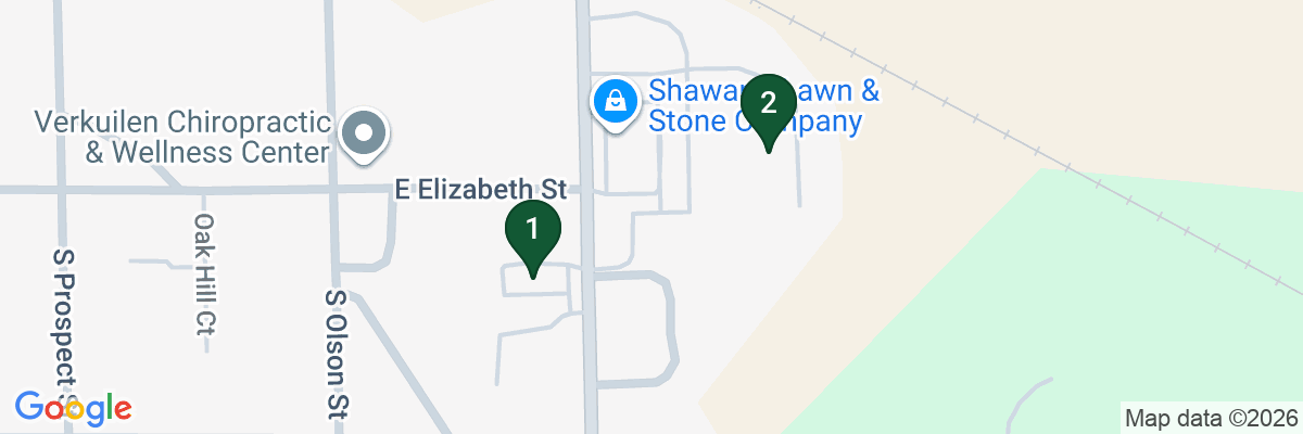 Map showing facility locations